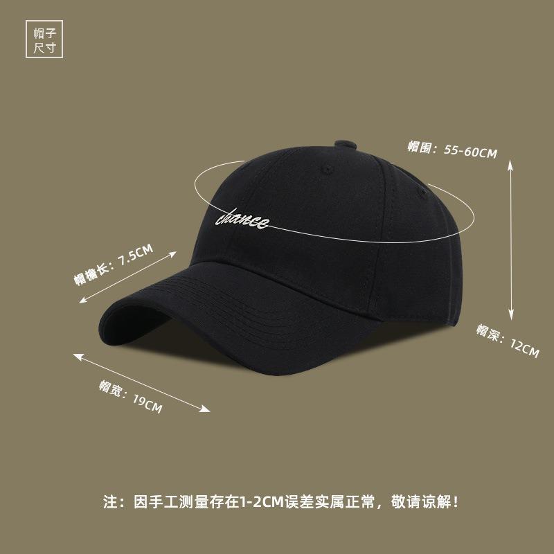 Semi-hard top hat peaked cap female face small letter baseball cap male spring and summer casual couple new visor tide