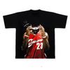 2026 Новая баскетбольная футболка Леброна Джеймса Черная Оригинальная Американский уличный стиль Посадка Удобная Круглый вырез Короткий рукав