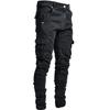 Denim Pants Skinny Jeans Cargo Pants Stretch Large Size Buttoned Cotton Spring Summer Autumn Cool [F Fasnlido] Men's M-3XL (Black A, XL)