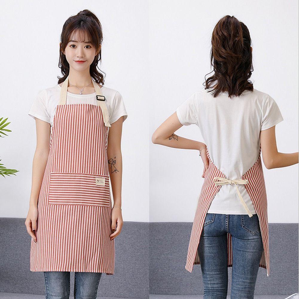 Хлопково-льняной рабочий фартук шеф-повара без рукавов, фартук для готовки, модный женский фартук-комбинезон