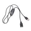 3 Speed Adjustable USB Fan Speed Controller Extension Cable Compatibles 5V Devices 3A 1Meter