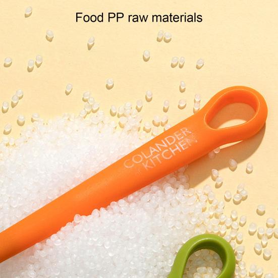 Ложка-дуршлаг, нескользящая, легко подвешивается, устойчива к высоким температурам, теплоизоляция, не допускает ожогов, быстро сливается, пластиковый мелкоячеистый ковш с прорезями