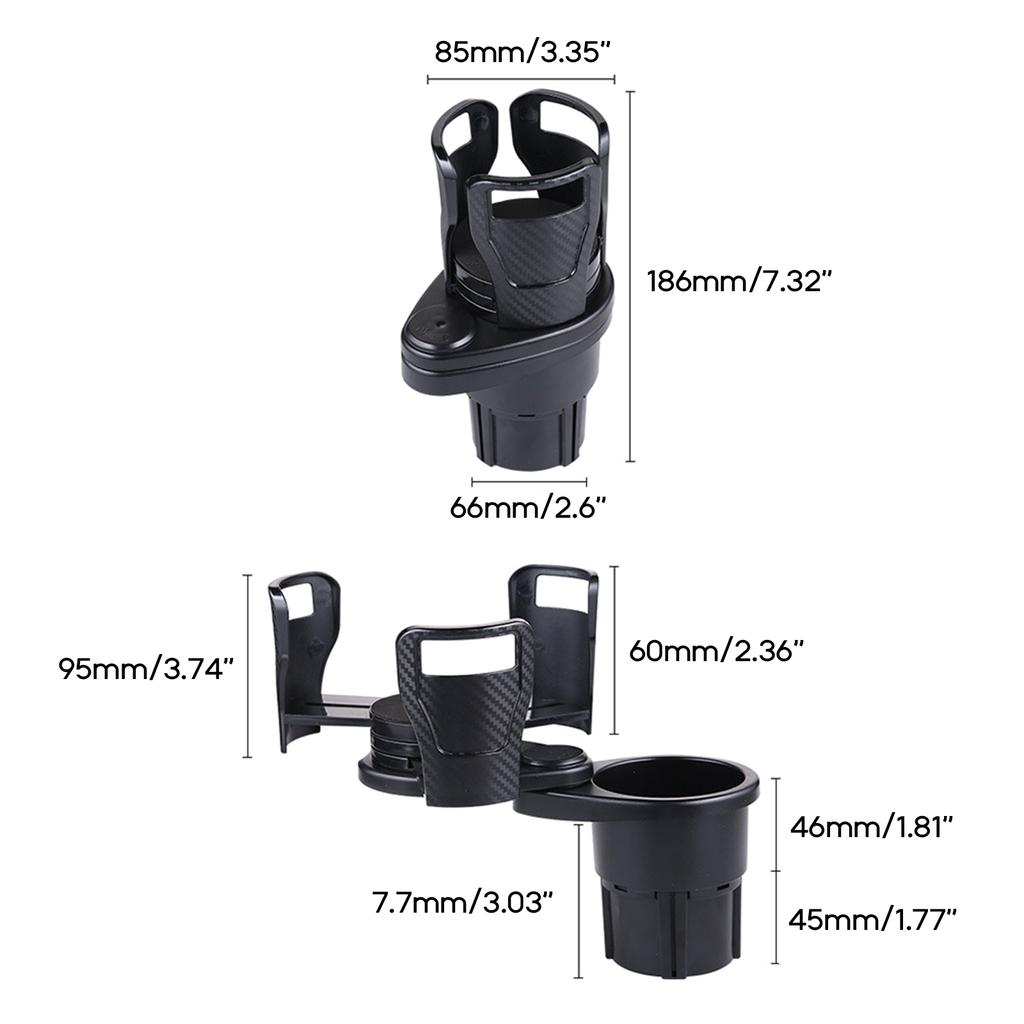 2 In 1 Multifunctional Car Cup Holder Expander Adapter, Car Cup Holder and Organizers for Bottles Cups Drinks