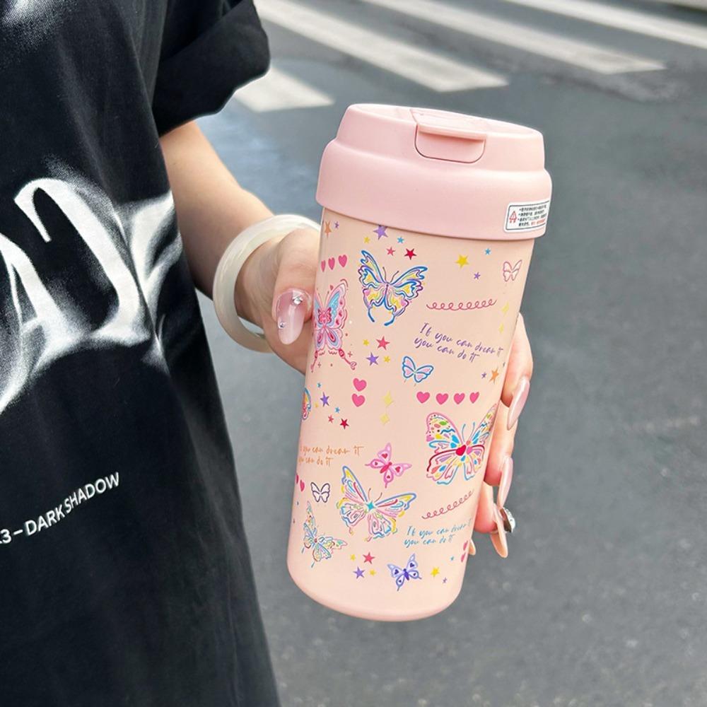 550ML Water Cup Stainless Steel Vacuum Insulateds Cup Cute Flask Tumbler