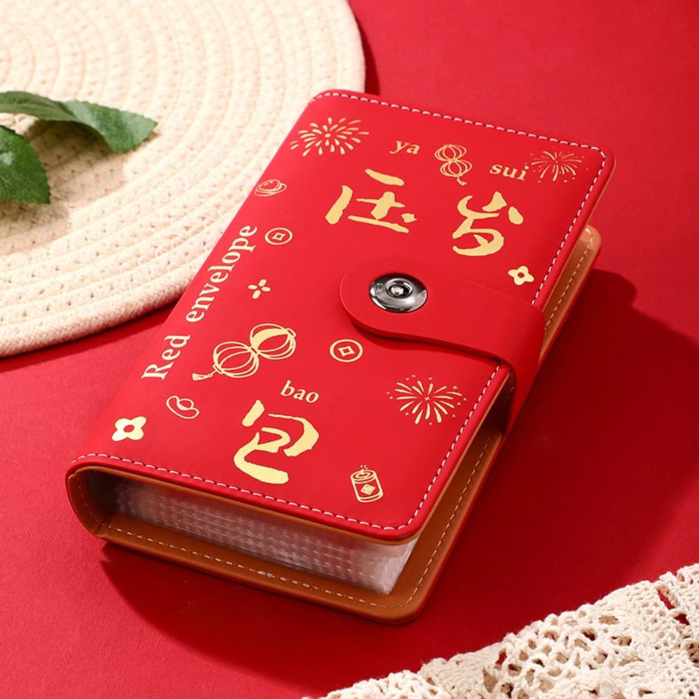 Funny 50Sheets Cash Deposit Book PU Large Capacity Money Saving Challeng Reusable Save Money Paper Money Deposit Bag New Year