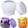 Diy Crystal Dripping Glue Epoxy Pudding Cup Organizer Box with Lid Ornament Cup Silicone Mirror Mold