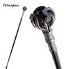 Black Glass Ball Steampunk Cane Fashion Decorative Stick Gentleman Luxury Crosier Knob Walking Stick 93cm