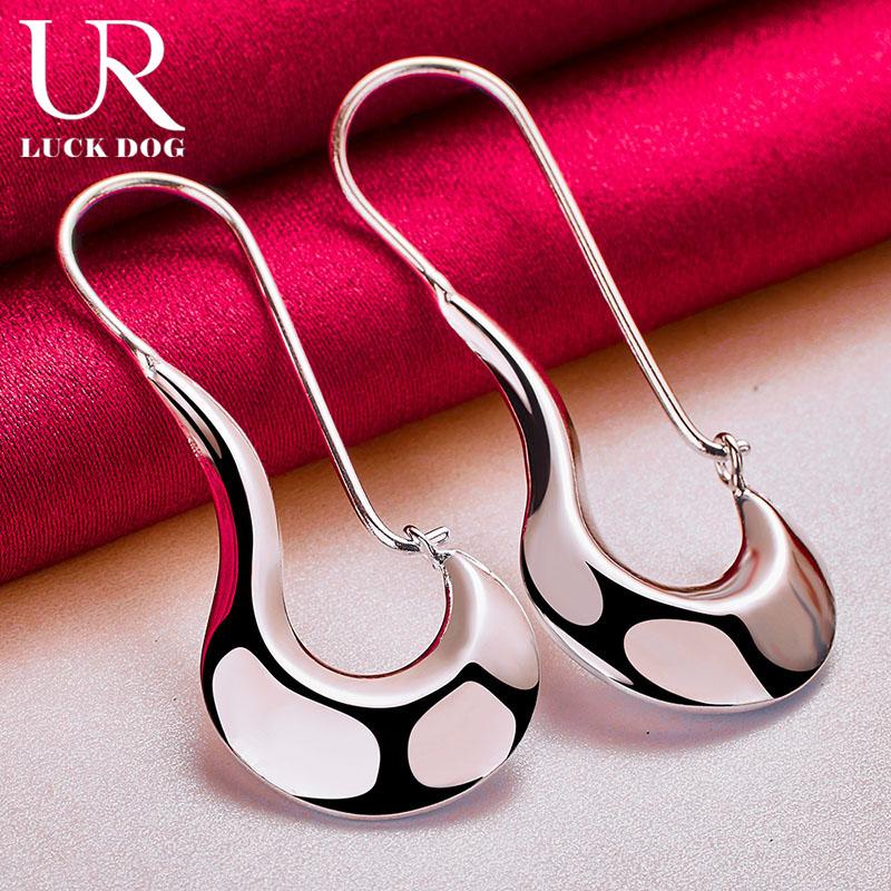 Красивые геометрические серьги для пирсинга из стерлингового серебра 925 пробы, модные свадебные украшения