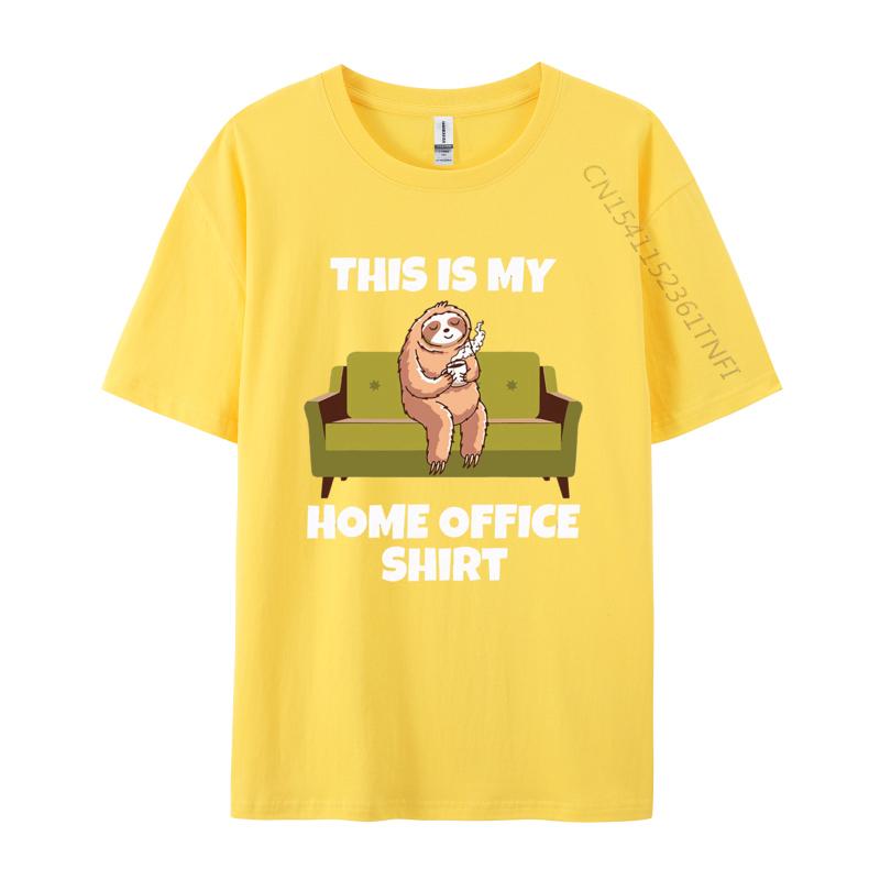 This Is My Homeoffice Sloth Pajamas Home T Shirt Unisexs Cotton Oversized Print T Shirts Streetwear Tshirt Tee Tops