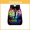 Friends Color Rainbow Anime Cartoon Print School Backpack For Boys And Girls