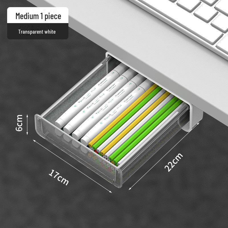 «Липкий ящик под столом»: Скрытое хранилище для телефонов, канцелярских принадлежностей и многого другого.