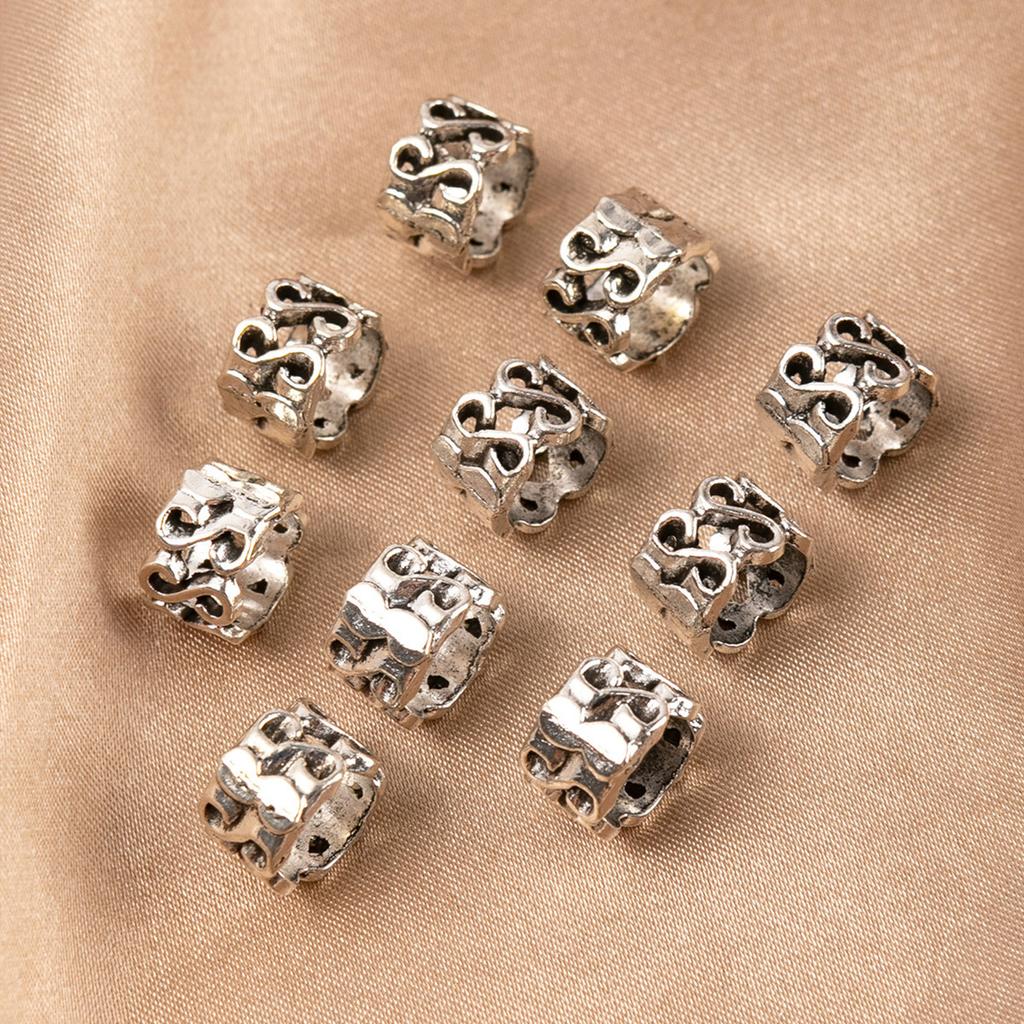 10 шт./компл. ретро золотые бусины для дредов, косички для волос, зажимы для дредов, африканские косы, манжеты, кольца, ювелирный декор, застежки для дредов, аксессуары