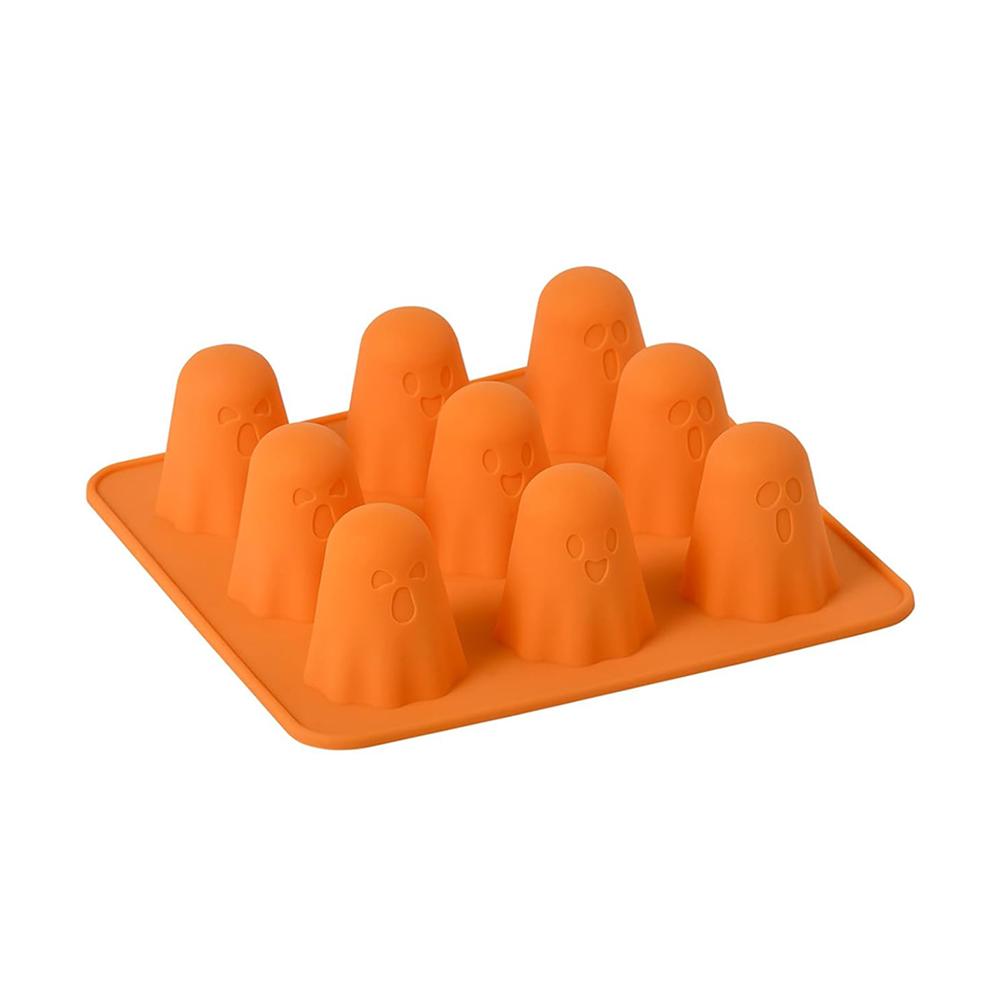 Halloween Silicone Moulds Wear Resist Holiday Kitchen Tools Multi-Purpose Cute Ghost Ice Mould for Jelly Chocolate Candy Gummy