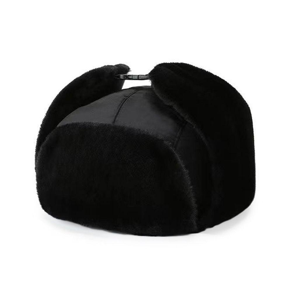Warm Beanie Russian Caps Plush Winter Hat Outdoors Bomber Hat for Men Women