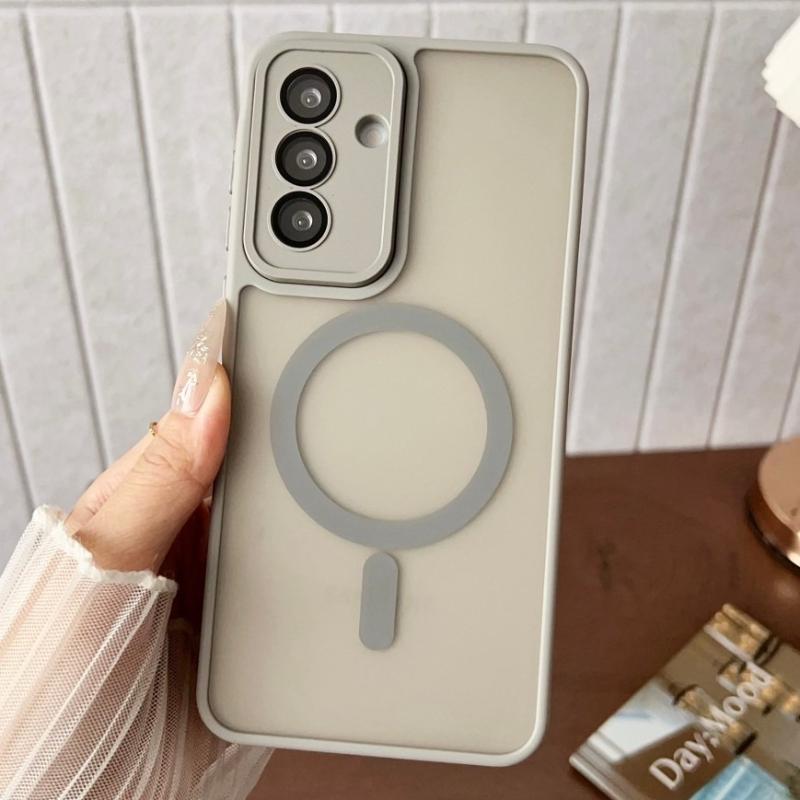 Роскошный матовый магнитный чехол для Samsung Galaxy S25 S24 S23 Ultra Plus A36 A35 A56 A55 A26 A16 A15 A06 A05 Беспроводная зарядка Обложка