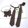 Spot JK Free TR Camel Light Gray Plaid Floral College Tie