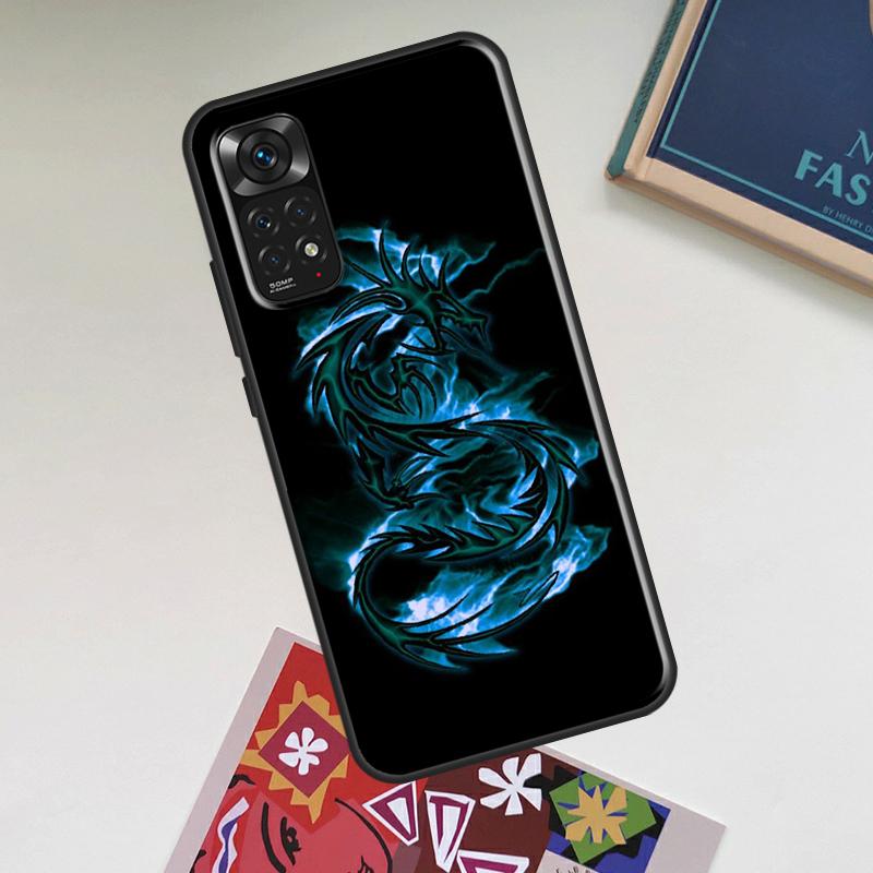 Ancient Japanese Dragon Case For Xiaomi Redmi Note 13 14 Pro 12 11 10 15 Pro Plus Redmi 15C 14C 13C 10C 12C 15 Cover