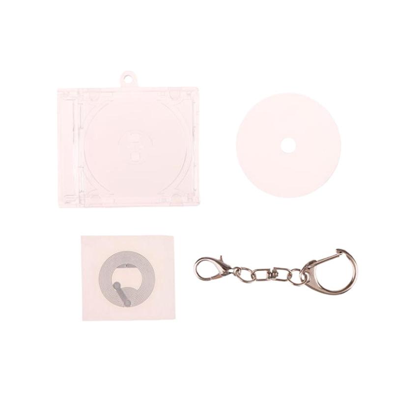 1Pc Blank Album Mini Cd Case Keychain Cd Player Keyring Peripheral Commemorative Album Key Holder For Diy Backpack Pendant