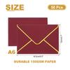 50/100Pcs A6 Envelopes 4x6 Card V Flap Envelope Round Edge Valentine Envelopes with Gold Border for Office Wedding Invitations