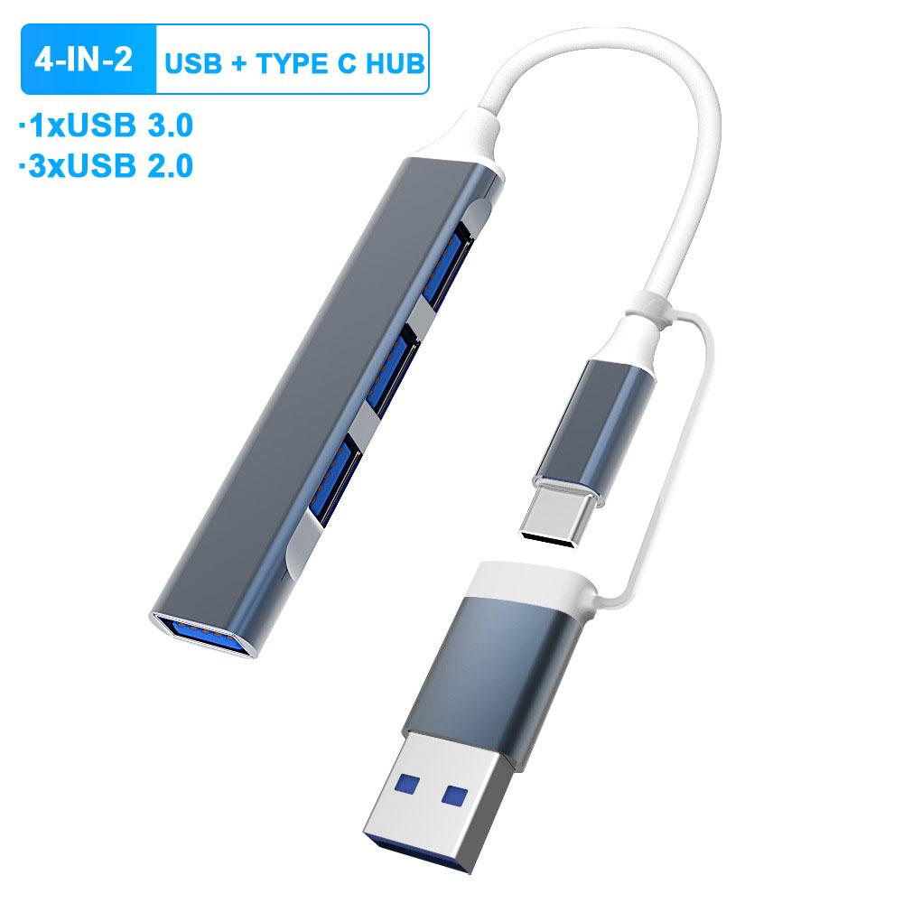 Тип C USB C HUB Высокоскоростной 4-портовый мульти-разветвитель адаптер OTG для Lenovo HUAWEI Xiaomi Macbook Pro 15 Air Pro аксессуары