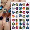 3D Fall Nail Stickers Transfer Decals Nail Adhesive Sliders Manicure 2024 Nail Art Decorations Cat Eye