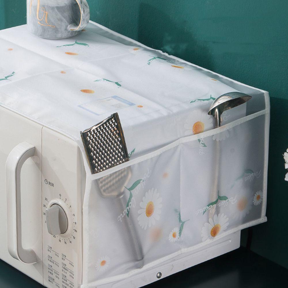 Waterproof Grease Proofing With Double Pockets Storage Bag Dust Cover Microwave Oven Covers