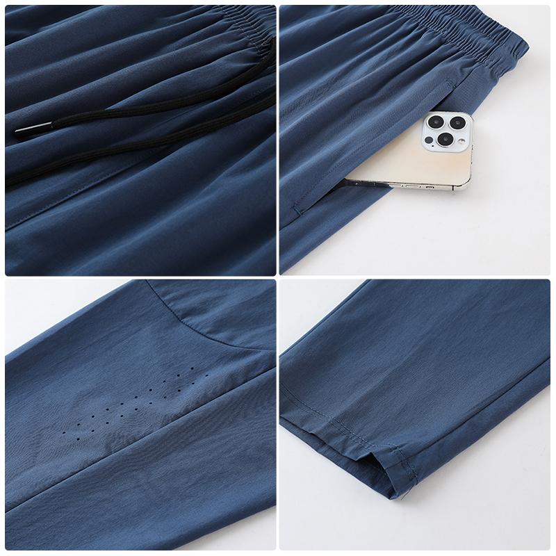 Мужские спортивные штаны для бега в спортзале, тонкие, свободные, быстросохнущие, длинные, тренировочные брюки с карманами на молнии для бодибилдинга, марафона