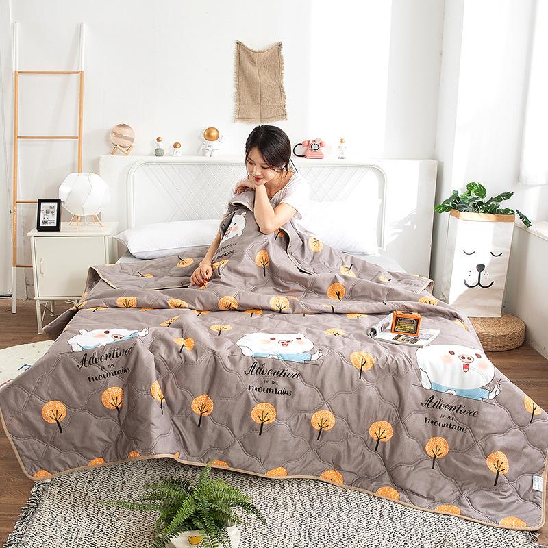 Промытое водой хлопковое одеяло с кондиционером, летнее прохладное одеяло, весеннее и осеннее одеяло, летнее профессиональное одеяло