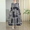 Long Sleeve Plus Size Cotton Vintage Floral New In Dresses for Women Casual Loose Spring Summer Autumn Dress