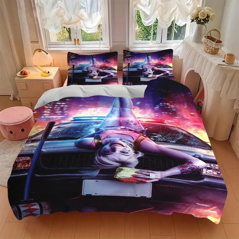 Cityscape Night Scene Print 3Pcs Bedding Setduvet Cover With 2 Bedropillowcase Home Birthday Gift