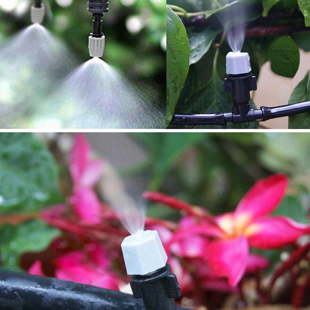 Garden Patio Water Mister Air Misting Cooling Micro Irrigation System Sprinkler 5M&10 Dripper-heads