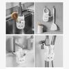 White Cartoon Cat Hanging Basket Soft Faucet Sponge Holder Durable Sink Drain Basket  for Home