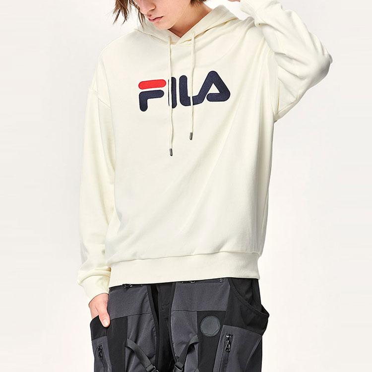 Fila Спортивная толстовка с вышитым логотипом, свободный крой, унисекс, белая F51U138298F-IV