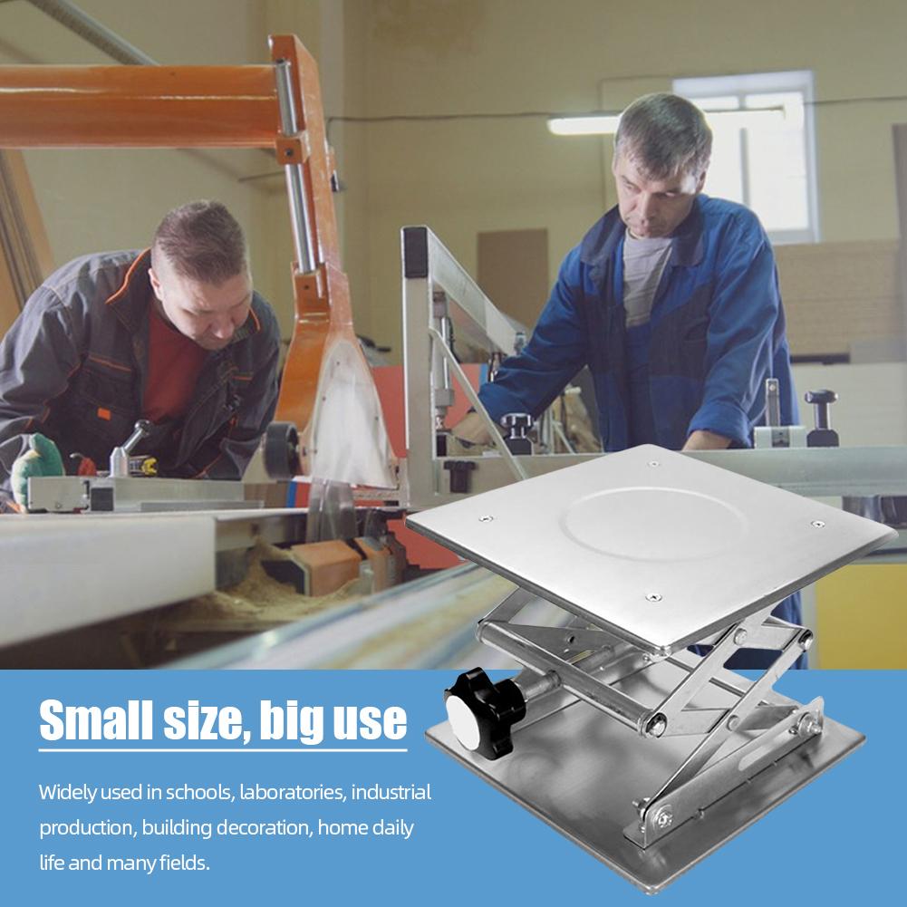 Manual Lab Jack Scissor Stand Platform Corrosion Resistant Laboratory Table Lift Adjustable Lab Jack Stand Table Lift for School