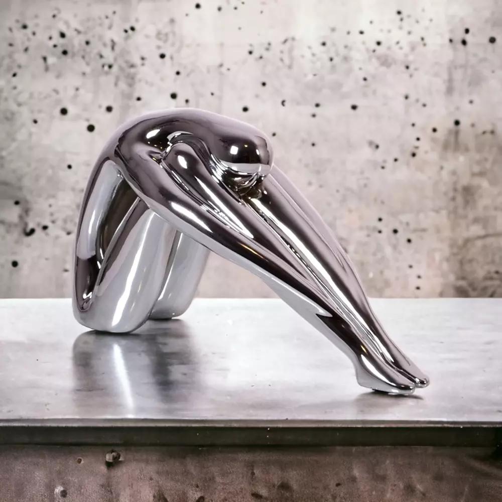 Silver Decorative Figurine Glamour Gloss - length 31cm
