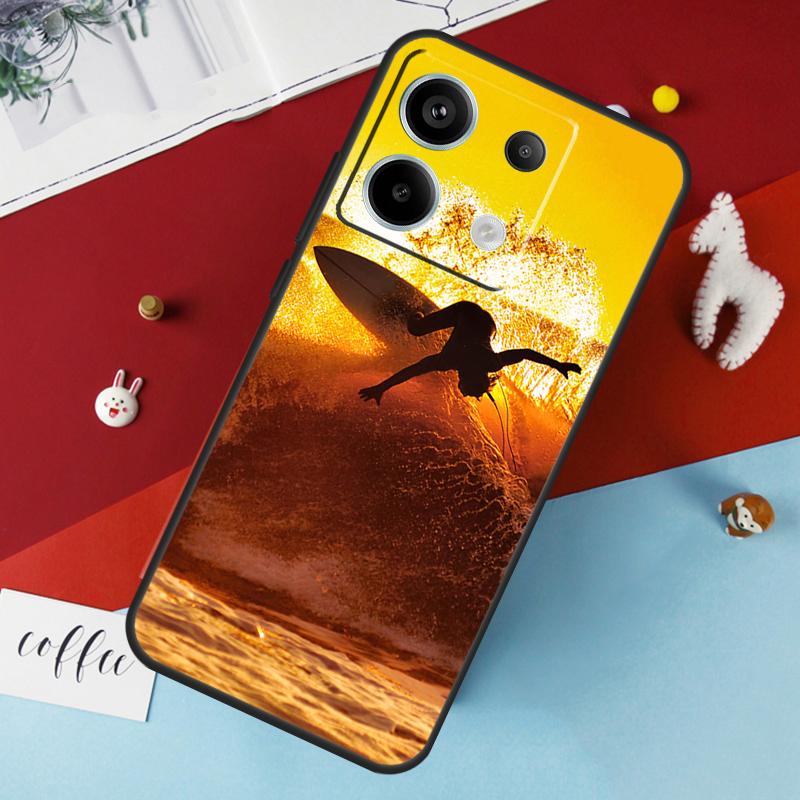 Чехол California Surfing Waves для Xiaomi Redmi 12 13C 12C 10C 9C Redmi Note 13 9 10 11 12 Pro 9S 10S 11S 12S