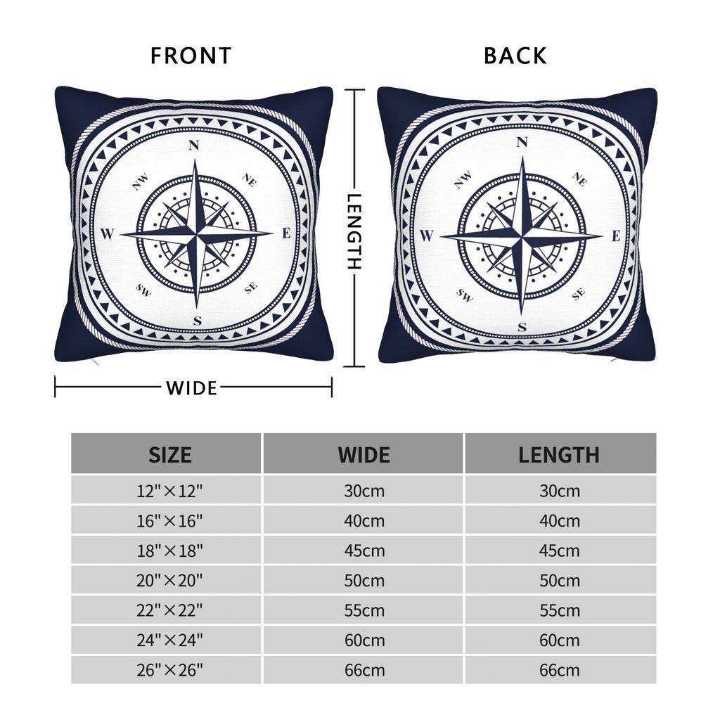 Nordic Dark Blue Nautical Collection Pillow Case Design Pillow Cover Novelty Pillowcases For Sofa Home Decoration