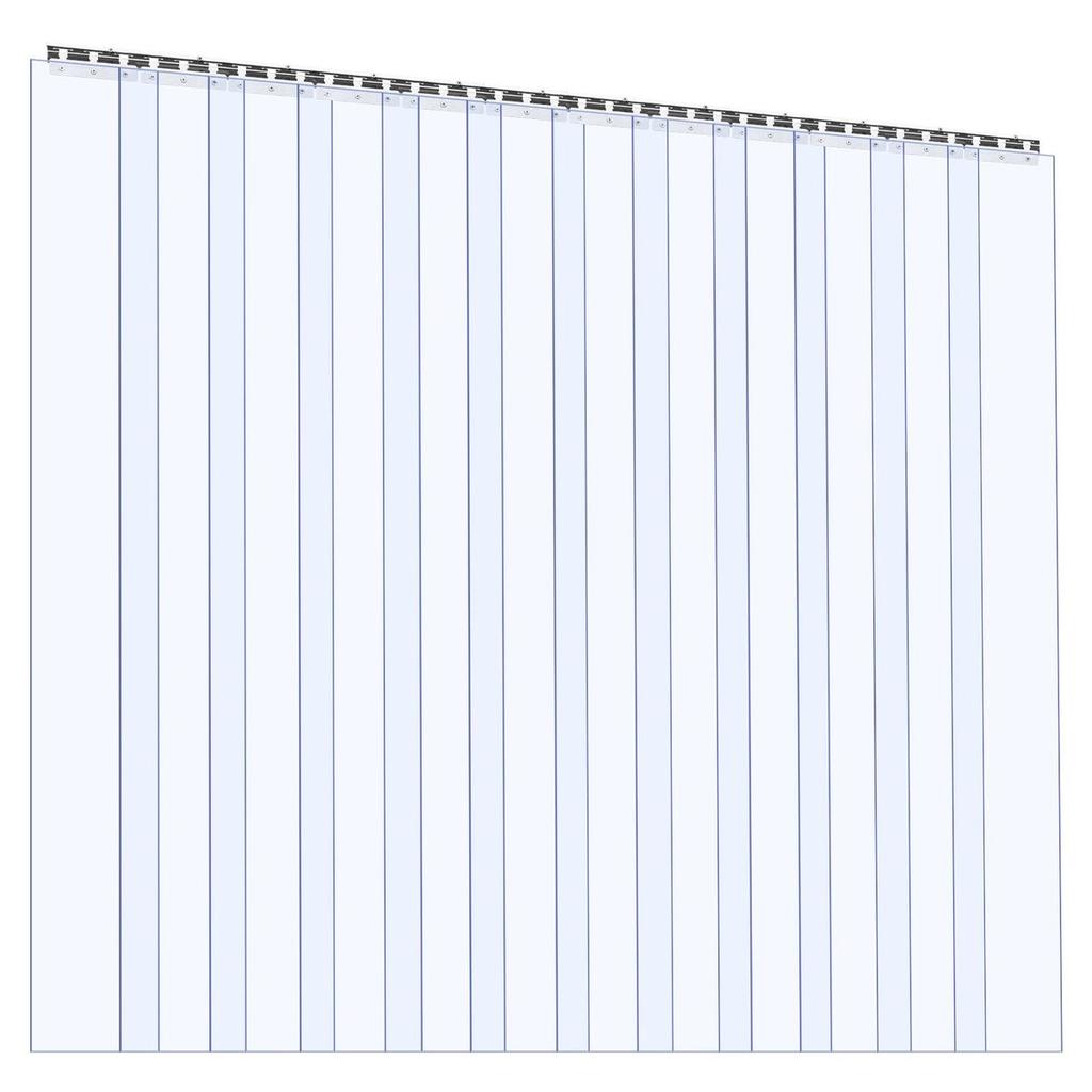 Strip Curtain PVC Door Curtain 72" x 96" Cooler Freezer Clear Plastic