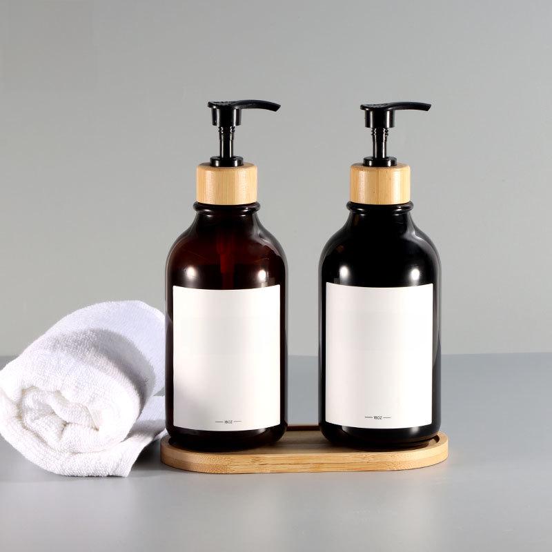 Бутылка для шампуня из ПЭТ-пластика объемом 500 мл и бутылка для дезинфицирующего средства с нажимным клапаном объемом 300 мл