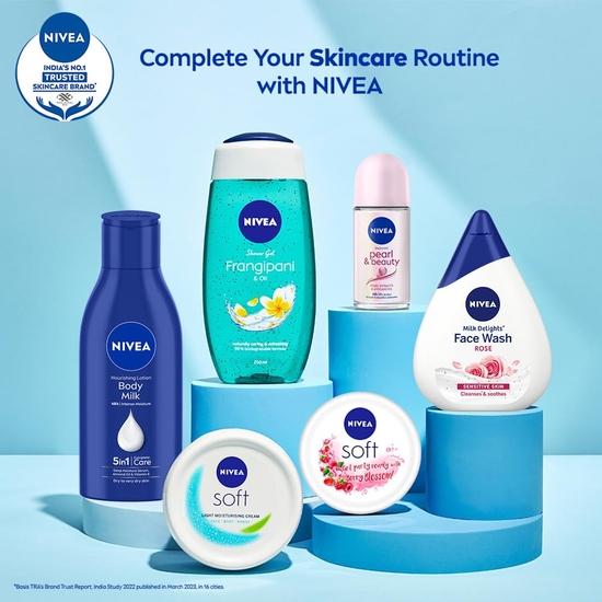 NIVEA Milk Delights Ухаживающее средство для умывания лица с розовой водой для чувствительной кожи 100 мл, 100 мл