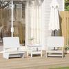 VidaXL Garden Chairs Set of 2 White 60x64x70.5 Cm Solid Pine Wood, Garden Seat, Outdoor Chair, Chair of 859313