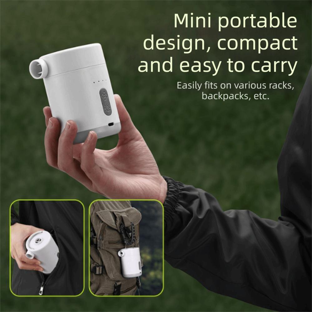 High Power Electric Air Pump Compact Design USB Rechargeable Pump Mini Wireless Pump Outdoor Use