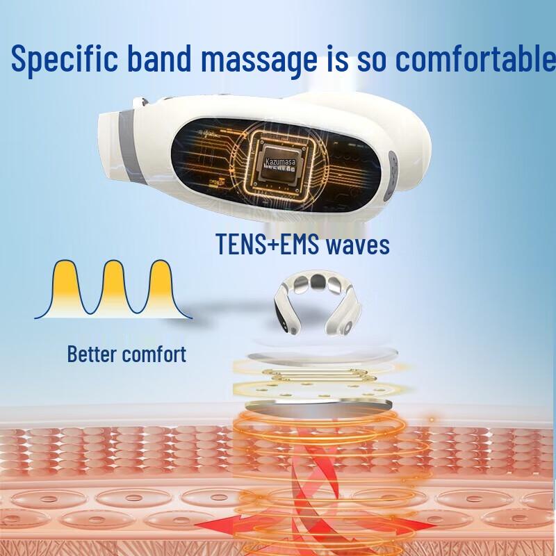 Hezheng Wireless Neck Pulse Massager with Heat