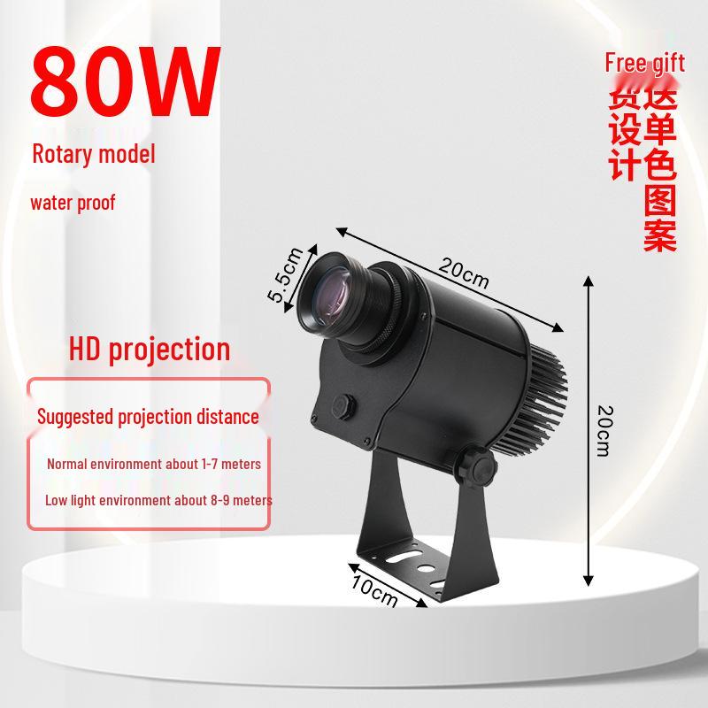 Светодиодный проектор вращающегося логотипа для наружных вывесок магазинов