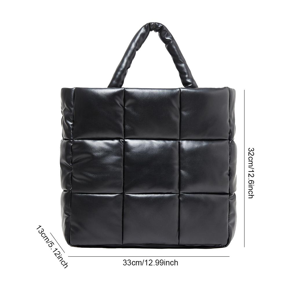 Женская стеганая сумка-тоут, универсальная сумка-тоут с мягкой подкладкой, мягкая стеганая сумка через плечо, легкая сумка для покупок на молнии большой вместимости