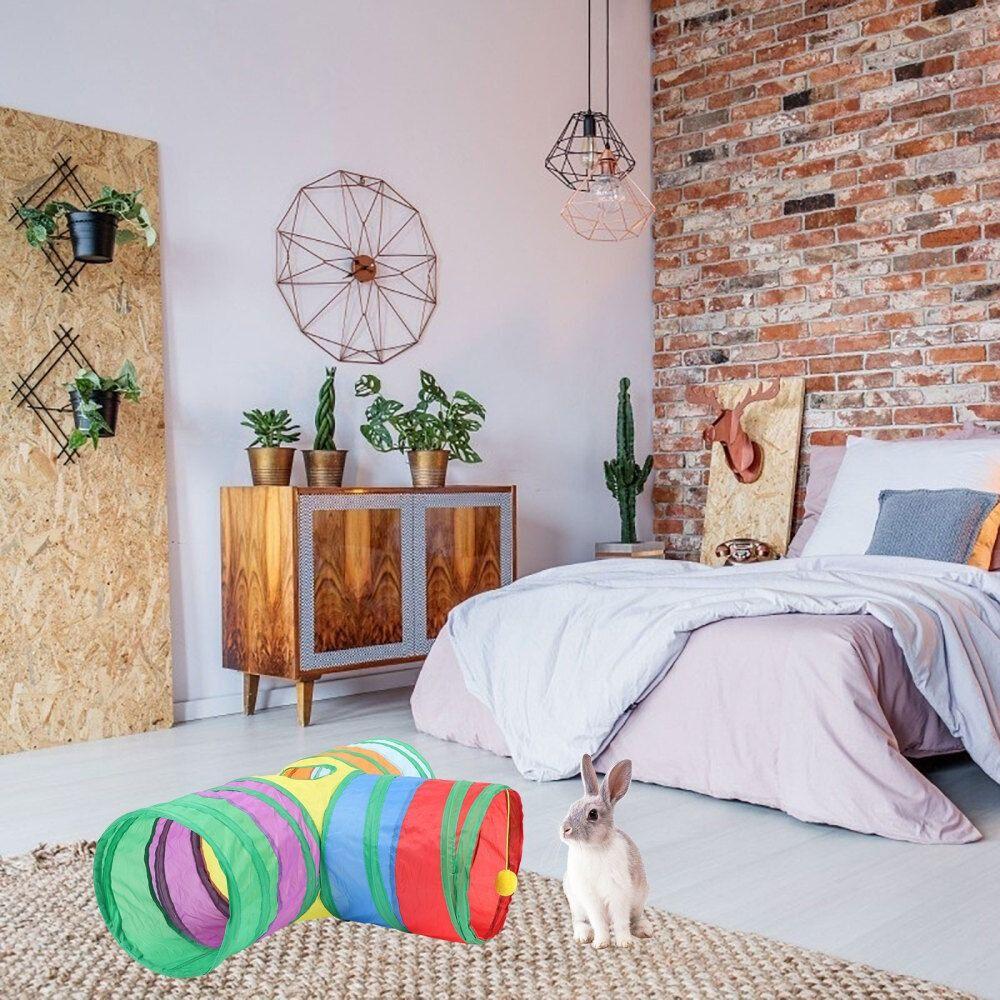 Портативный маленький колокольчик для игр с маленькими животными, туннель для домашних животных, домик для хомяка, туннель для кошки