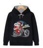 2025 Loose Fit Outdoor Sports Hoodie with 3D Santa Claus Christmas Print
