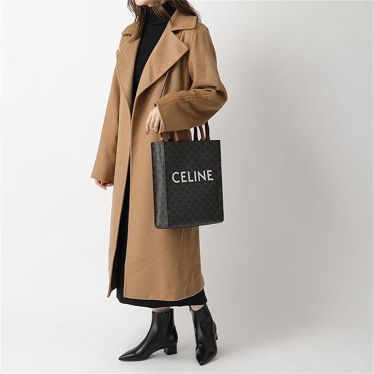 CELINE Cabas Artificial Leather Tote Bag, Shopping Bag, Sheet Music Bag, Shoulder Bag, Crossbody Bag, Handbag Small 191542BZK-04LU