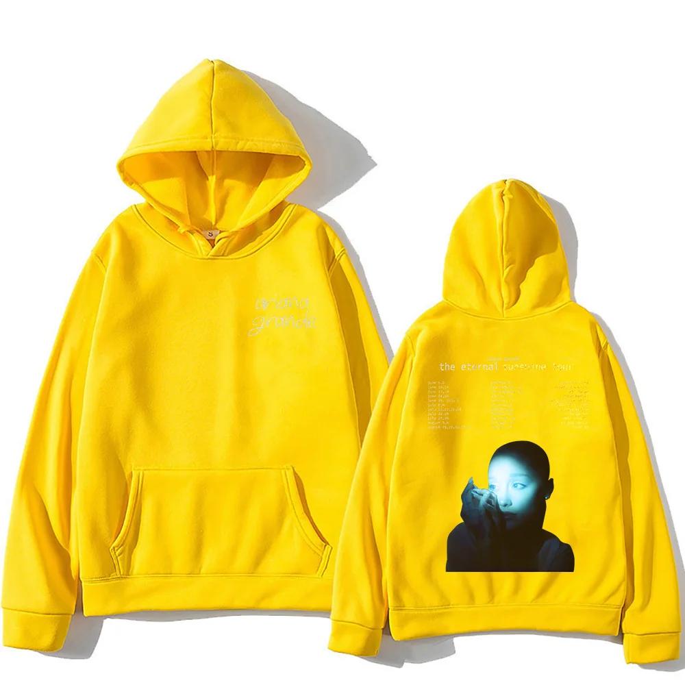 Ariana Grande Eternal Sunshine Tour Men Plus-size Hooded Sweatshirt Retro Fashion Casual Loose Street Autumn Winter Sweatshirt