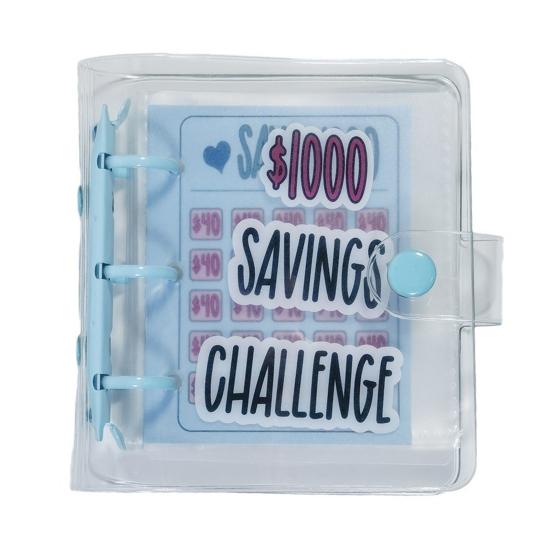 Книга для экономии денег, клейкая пряжка для кошелька, водонепроницаемая, устойчивая к разрывам ПВХ-папка, привлекательный продукт для экономии денег